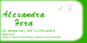 alexandra hera business card